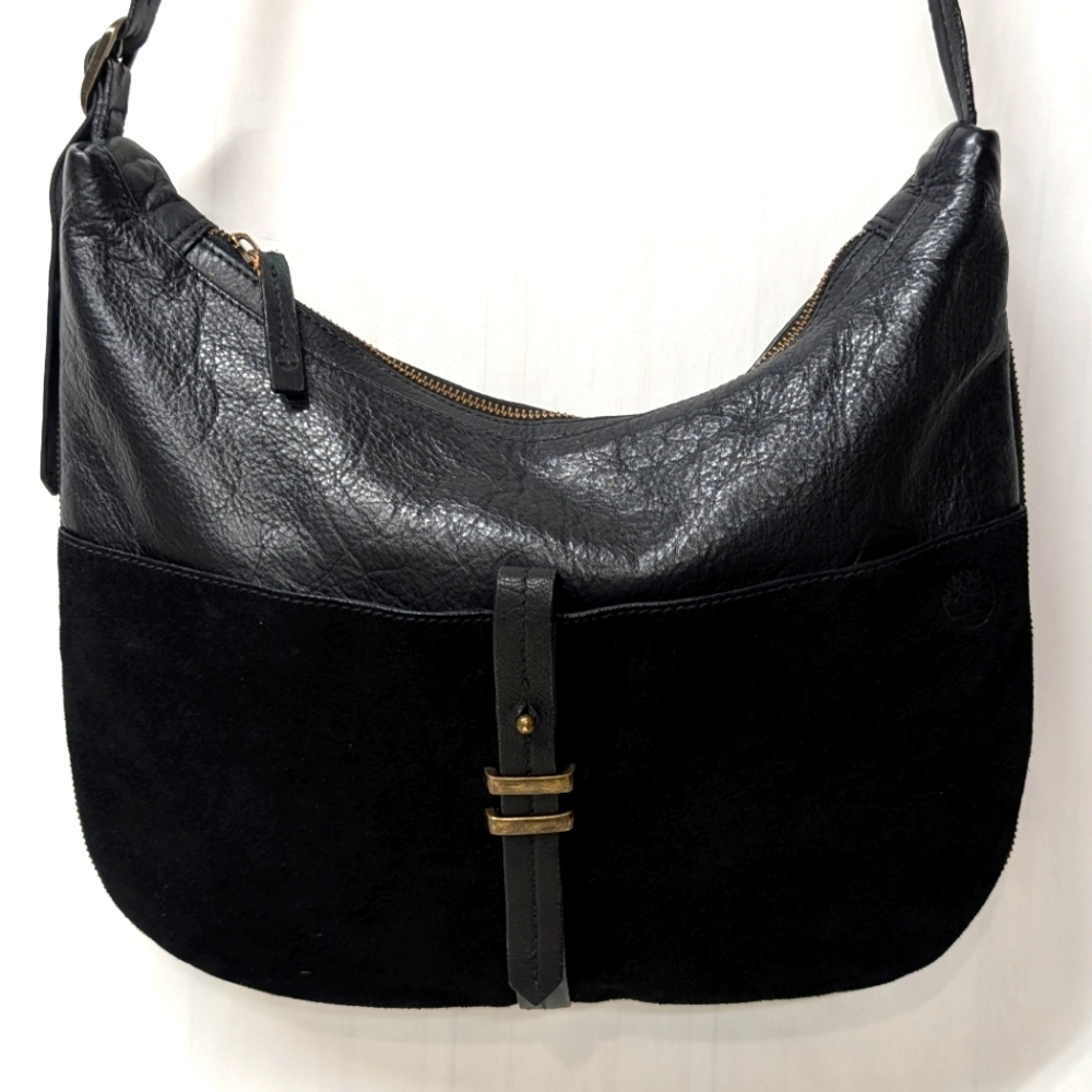 TIMBERLAND | Black Leather & Suede Bag